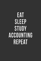 Journal A5 Liniert, Eat Sleep Study Accounting Repeat, Notizbuch, Tagebuch