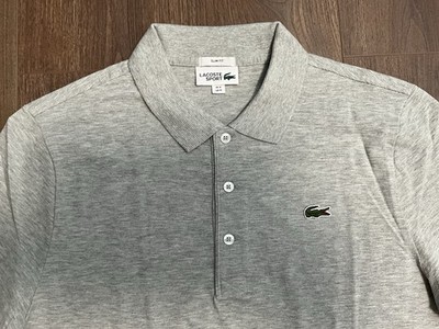Lacoste Sport Poloshirt Herren - Größe 4 (M) - Slim Fit - Grau - NEU Original 
