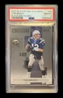 2007 donruss NFL playoffs #56 tom brady; black /49 metalized PSA 8  (POP 2, 2^)