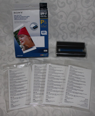 Sony Color Print Pack DPP-F Printer Paper DPP-FP50 Photo Printer & Extras NEW
