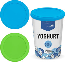 2 St&uuml;ck Joghurtdeckel 500G,  Wiederverwendbare Deckel F&uuml;r Organizer K&uuml;che, Decke