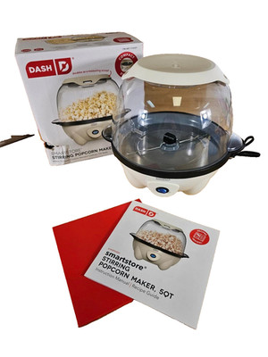 DASH SmartStore Deluxe Stirring Popcorn Maker Hot Oil Electric Popcorn Machine
