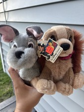 Vintage Disney's Lady and the Tramp Scamp and Lady Plush Dogs - 1 NWT
