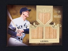 2011 TOPPS TIER ONE TOP SHELF RELIC #TSR27 LOU GEHRIG TRIPLE GAME USED BAT #/ 25