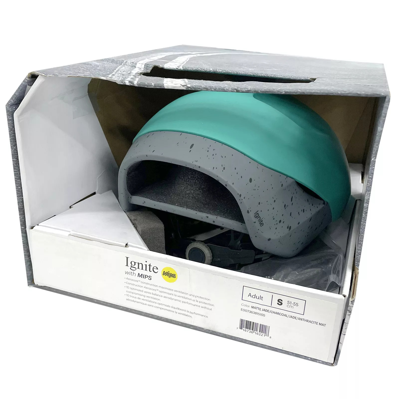 Шоссейный велосипедный шлем Smith Ignite MIPS Матовый Нефритовый Древесный уголь Нефритовый маленький 51-55 см 44690₽