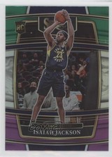 2021-22 Panini Select Concourse Green White Purple Prizm Isaiah Jackson #55 7m3