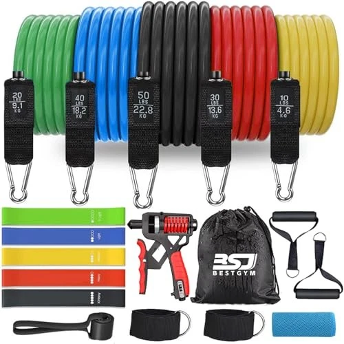 Resistance Bands,Exercise Bands,Resistance Bands for 18pcs-150 LBS Set Assorted
