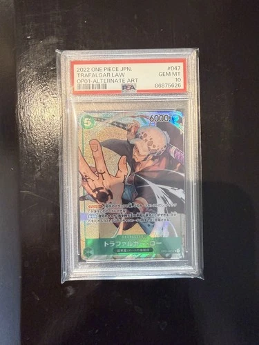 2022 One Piece OP01 Alternate Art #047 Trafalgar Law PSA 10 GEM MINT Japanese