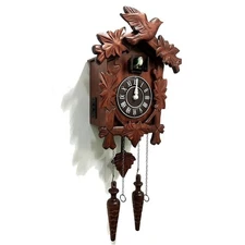 Cuckoo Clock Vintage Large Wooden Wall Clock Hcrafted Brown HDPH007OT027