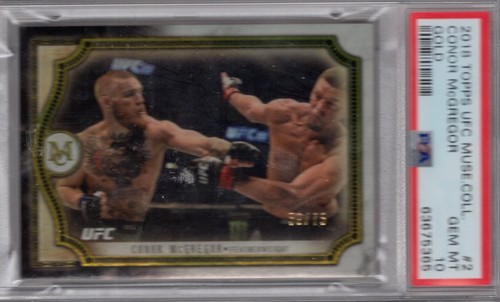 2018 Topps UFC Museum Collection CONOR MCGREGOR #2 Gold 59/75 PSA 10 Gem Mint