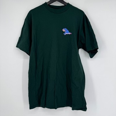 Vintage Tultex Disney Eeyore Embroidered T-Shirt Mens XL Dark Green 90s Cotton