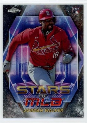 2023 Update Stars of MLB Chrome Black Refractor /25 Jordan Walker Rookie RC 1wb7