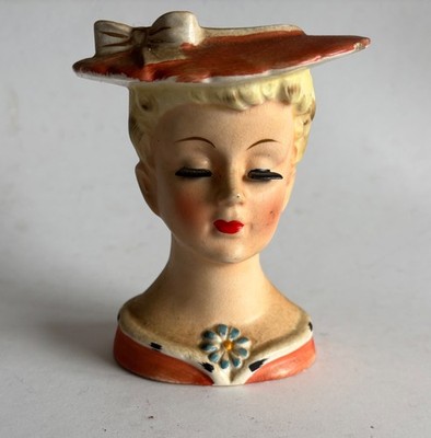 Vintage Napco A5120 Lady Head Vase A5120 with original Label Rare