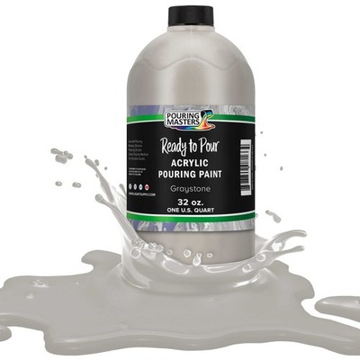 Pouring Masters Graystone 32-Ounce (Quart) Water-Based Acrylic Pouring Paint