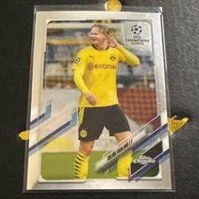 2020-21 Topps Chrome UEFA ERLING HAALAND Base Set Borussia Dortmund #49