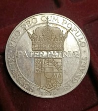 Medaglia Argento 900 Rara- 40° Regno Francesco Giuseppe II- Liechtenstein