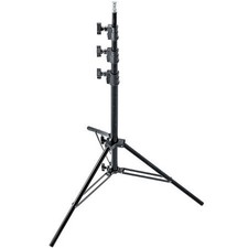 Avenger 10' 8" Black Anodized Aluminum Midi-Max Kit Lightstand, with 4 Risers /