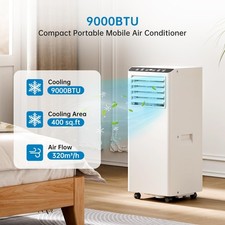 9000 BTU 3-in-1 Portable Air Conditioner Air Conditioning Bedroom Office Home