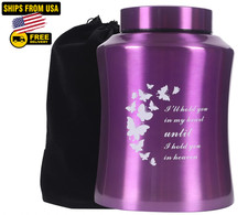 Urn for Human Ashes Adult,Keepsake Cremation Urn for Male Female Stainless Steel