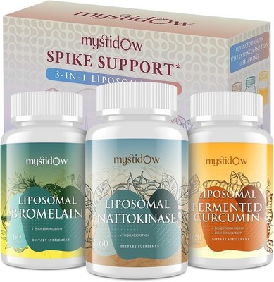 Luxury Support Trio: Liposomal Nattokinase, Bromelain & Curcumin - 240 Capsules