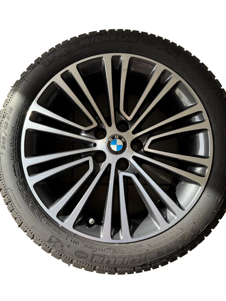 4x orig. Winterräder 18 Zoll BMW 5-er G30/ G31 G5L G5K 245 45 R18 100V - Bild 3 von 4