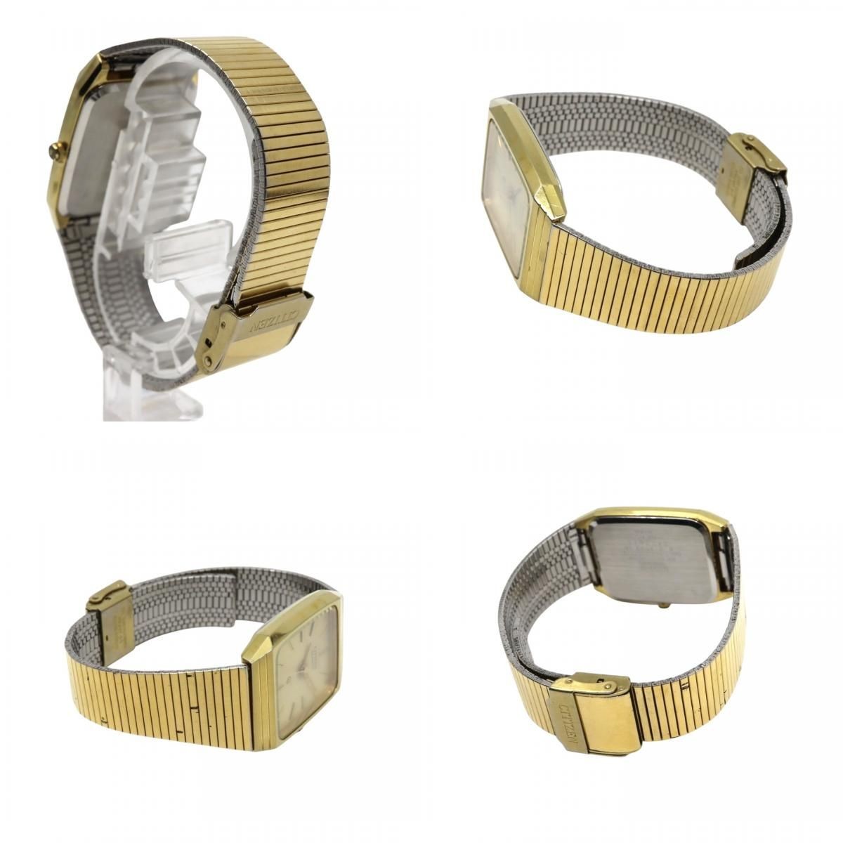 Citizen Quartz Gold Color Rectangular Stainless S… - image 6