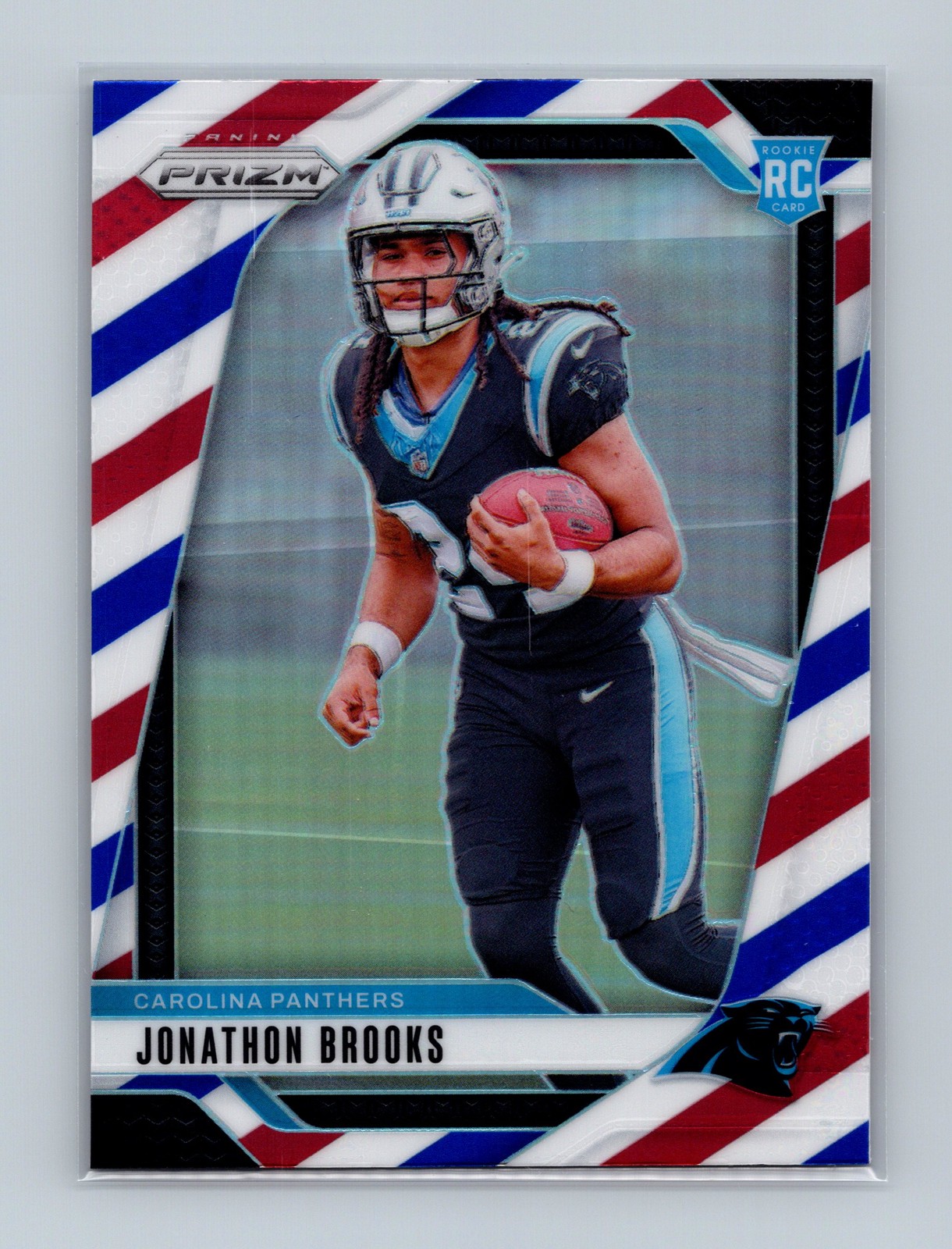 2024 Panini Prizm #357 Jonathon Brooks Red White and Blue