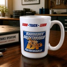 Vintage USPS Mug "Maintenance Breakthrough Performance" Heat Sensitive Ceramic