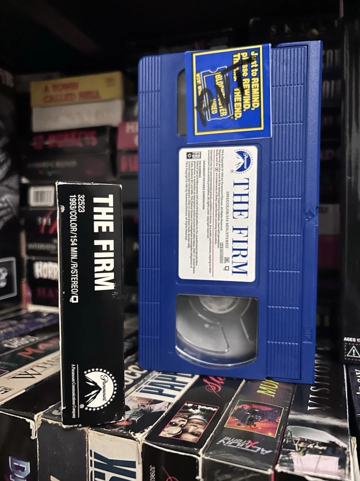 The Firm VHS Tape 1996 Royal Blue Variant HTF Colored Tape Vtg Blockbuster OOP - Image 4 of 4