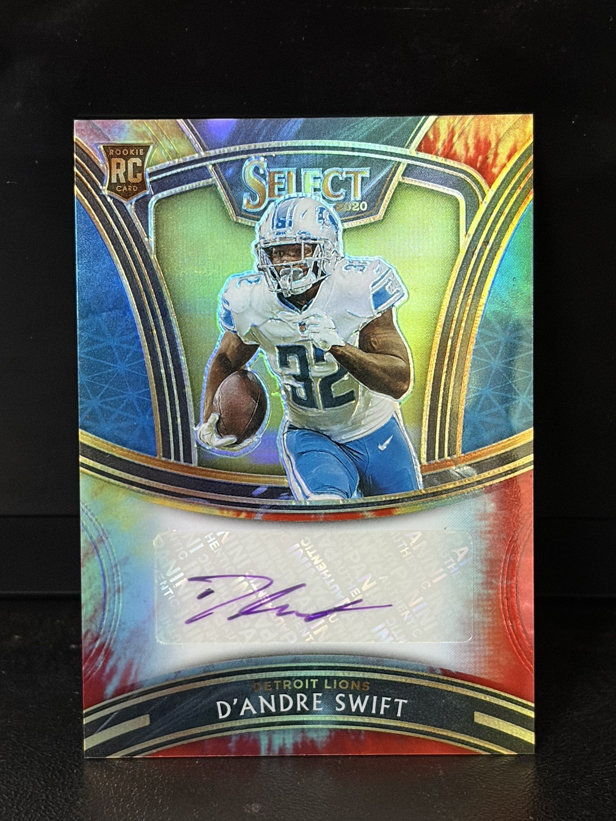 2020 Panini Select D’Andre Swift Select Signatures Tie Dye Auto /15 RC #SS-DAS