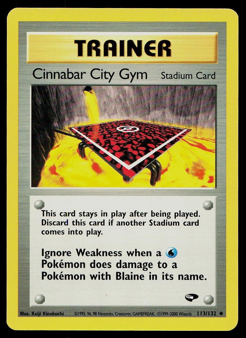 Pokemon Card Gym Challenge Cinnabar City Gym 113/132 Uncommon