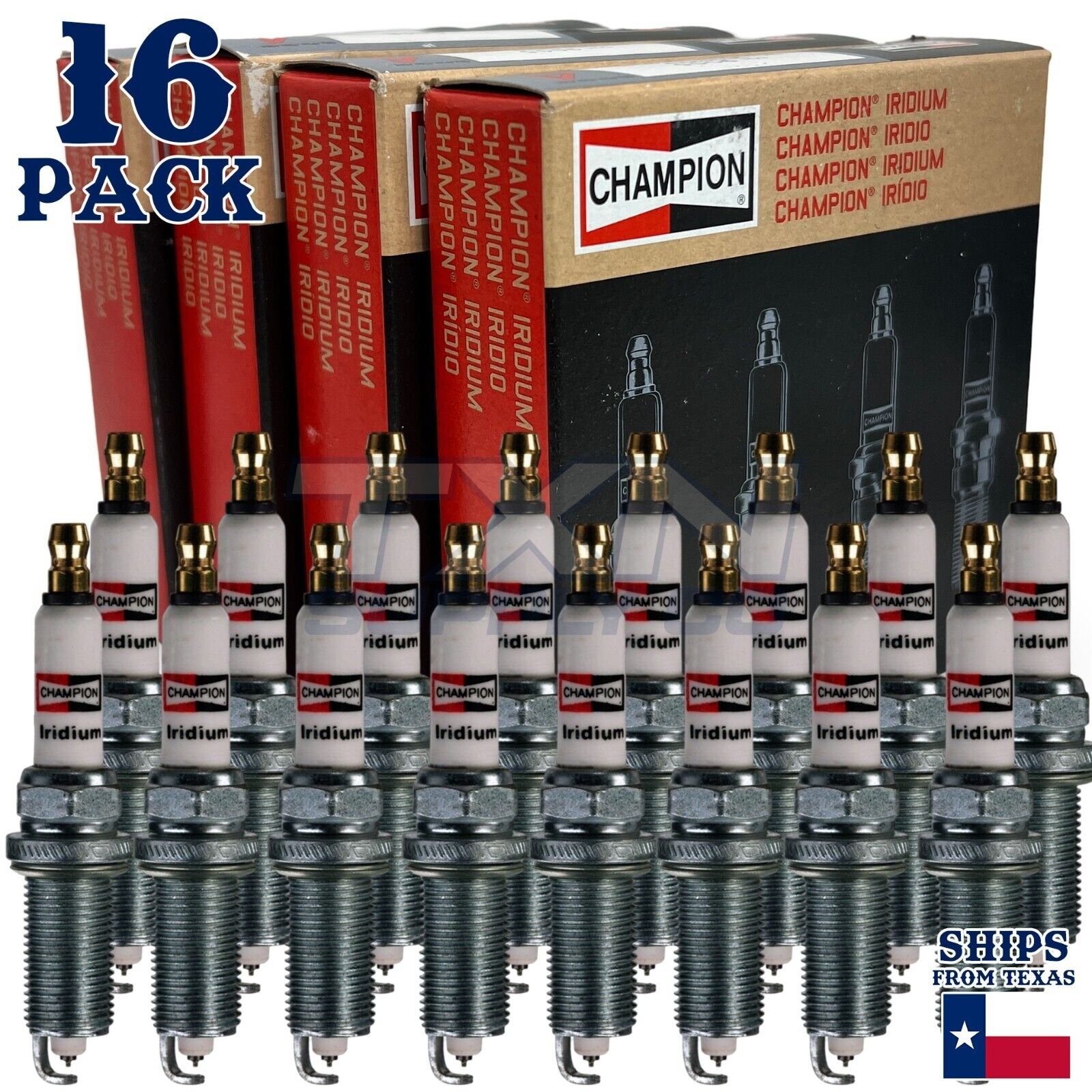 16 Pack Champion Iridium Spark Plugs for 2009-2010 Jeep Commander 5.7L V8