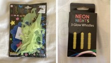 New Flurocent Glow In The Dark Toys Of Dinosaurs/ More & Neon lights whistles