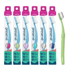 Adult Manual Toothbrush Ultra Soft Bristles BPA Free 6 Pack