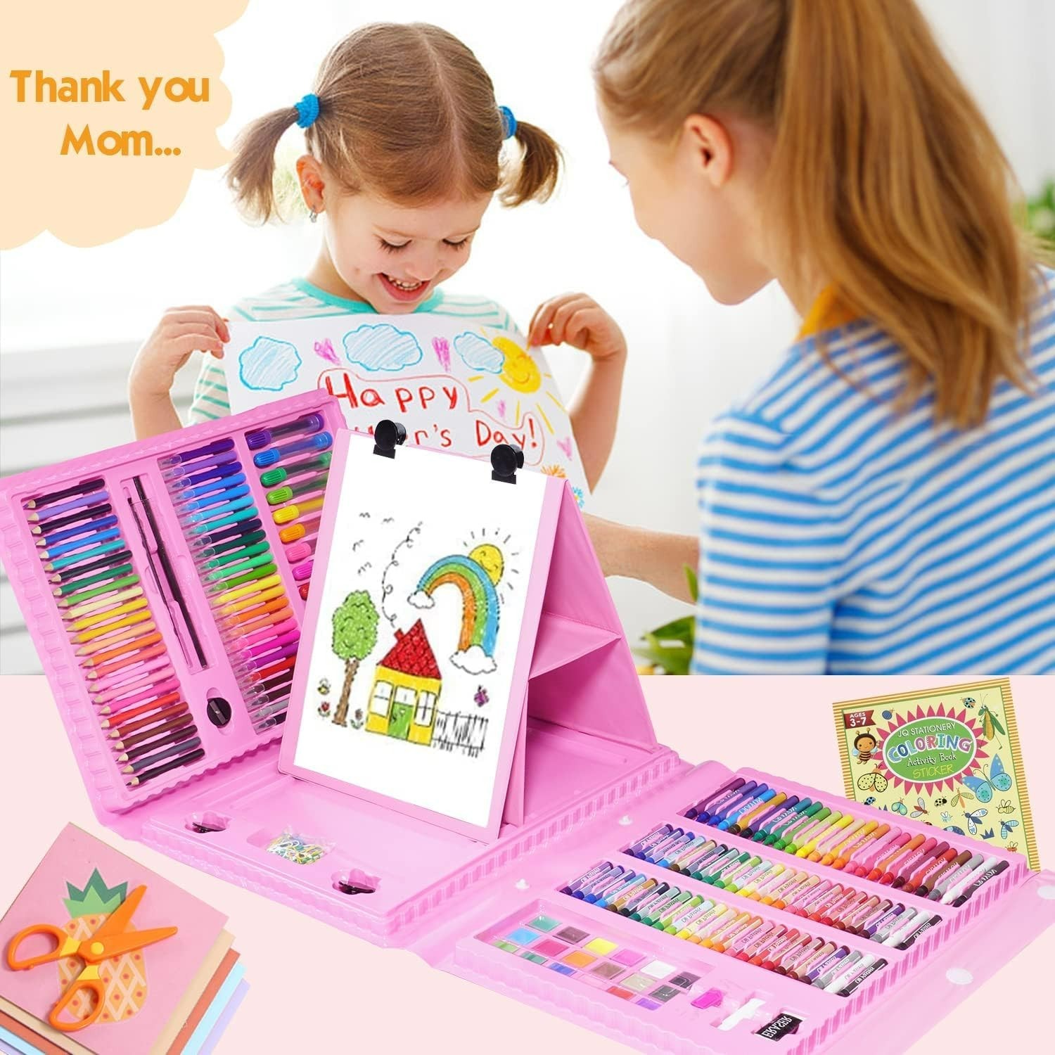 208pcs Art Set Professional Drawing Painting Supplies Kit for Adults Kids Artist