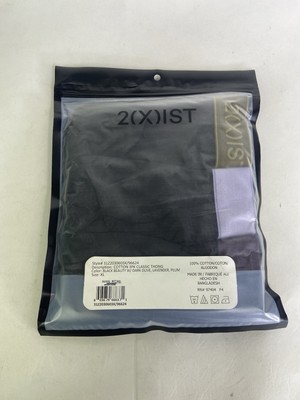 2xist Essential Cotton Classic Thong 3 Pack Multicolor Underwear Mens Size XL