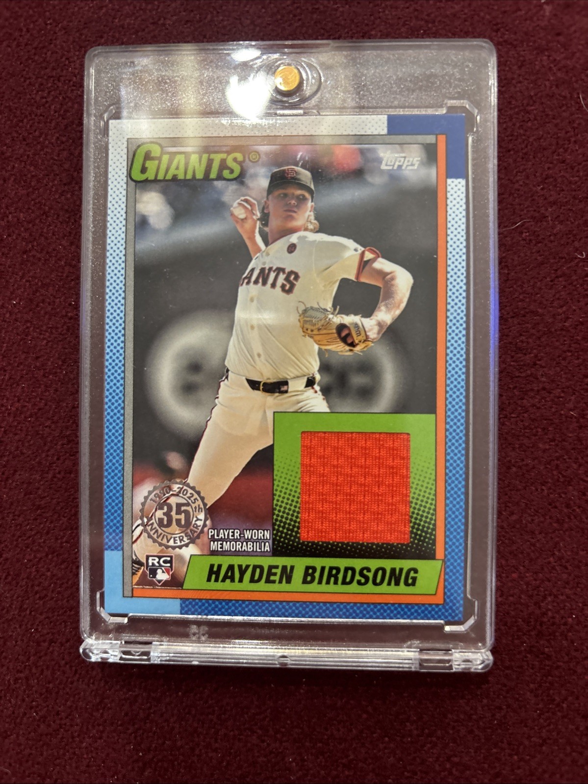 2025 Topps Series 2 Hayden Birdsong 1990 Topps Baseball RC Memorabilia Card