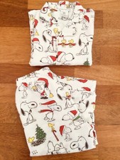 Pottery Barn SNOPPY Christmas Loose Fit Flannel Pajama Set Kids size 2T NWOT