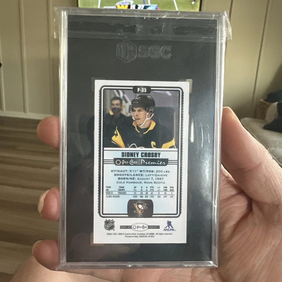 2021-22 O-Pee-Chee - Premier Tallboys Patterned Foil #P-35 Sidney Crosby Pop 1!! - Image 2 of 2