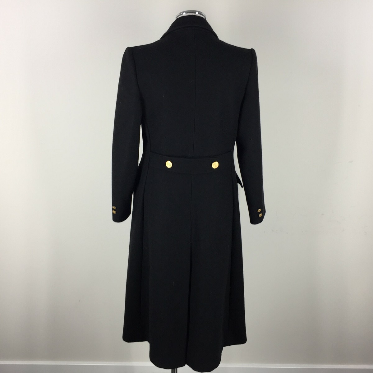 Vintage Boho Black melton Coat Womens S M overcoat Lady Day Vintage Boho Black melton Coat Womens S M overcoat Lady Day