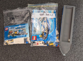 LEGO CITY POLICE BOAT + PRISONER TRANSPORT + HELICOPTER - SETS 7286  7287 7741