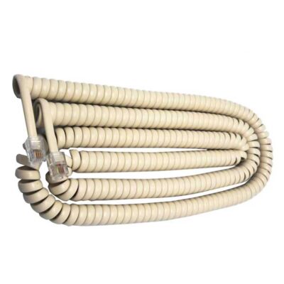RiteAV 50ft Phone LINE Coil HANDSET Cord Ivory