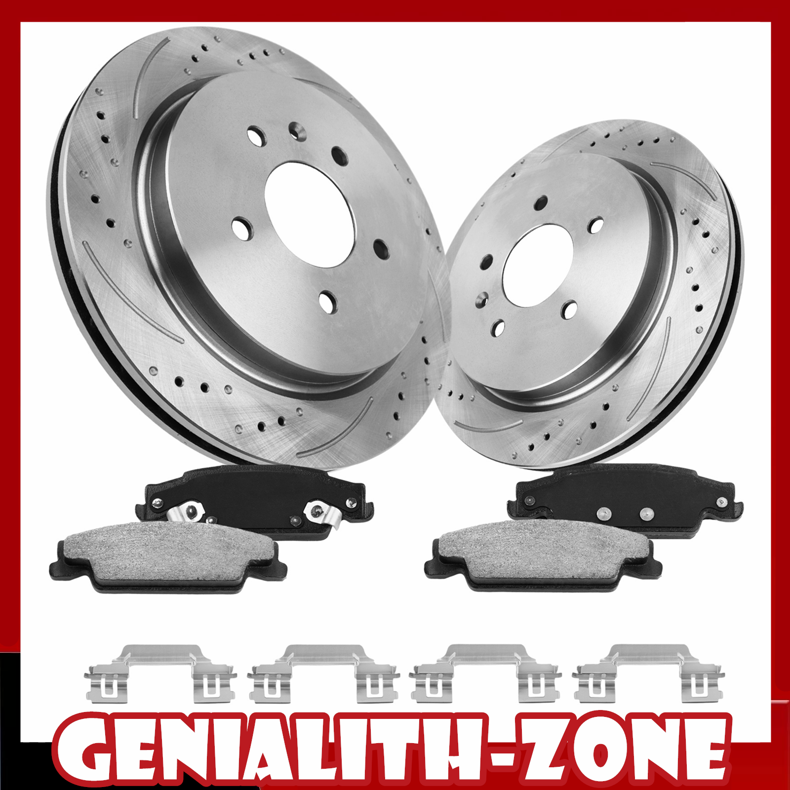 2003-2007 Cadillac CTS STS Rear 298mm Brake Rotors & Ceramic Pads