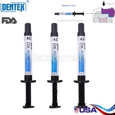 Dentex Dental Flowable Light Cure Hybrid Composite Resin Medium Flow A1/A2/A3