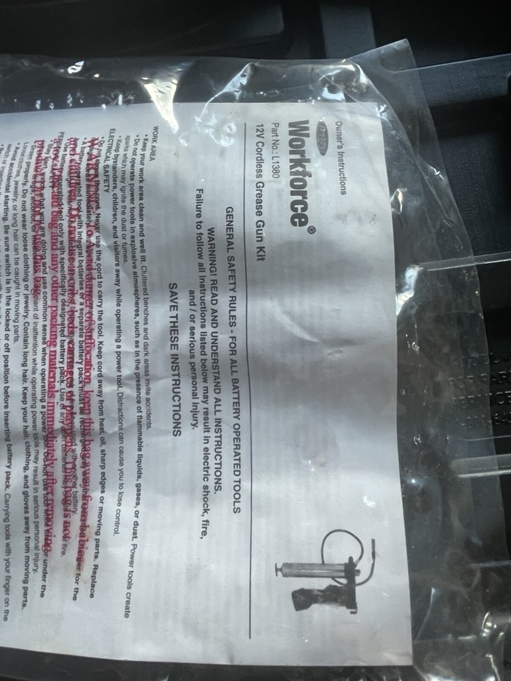 NEW/ Flexzilla L1380 Workforce 12V Cordless Grease Gun eBay