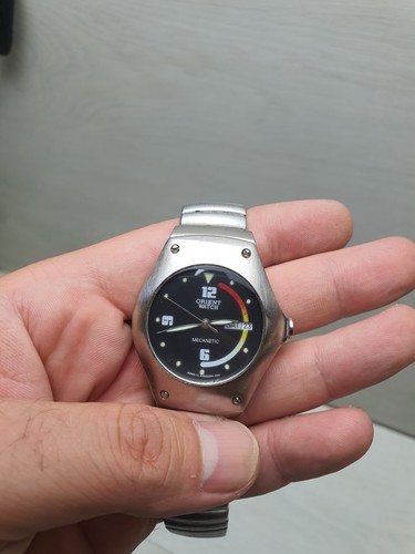 Vintage Japan Orient Watch Wristwatch Automatic MECANETIC N19028-00CS Military - Picture 20 of 22