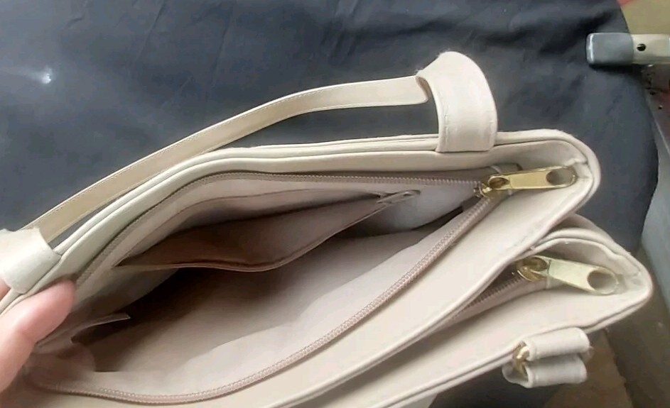 Beige Patchwork Over-the-shoulder Bag, Neutral Co… - image 2