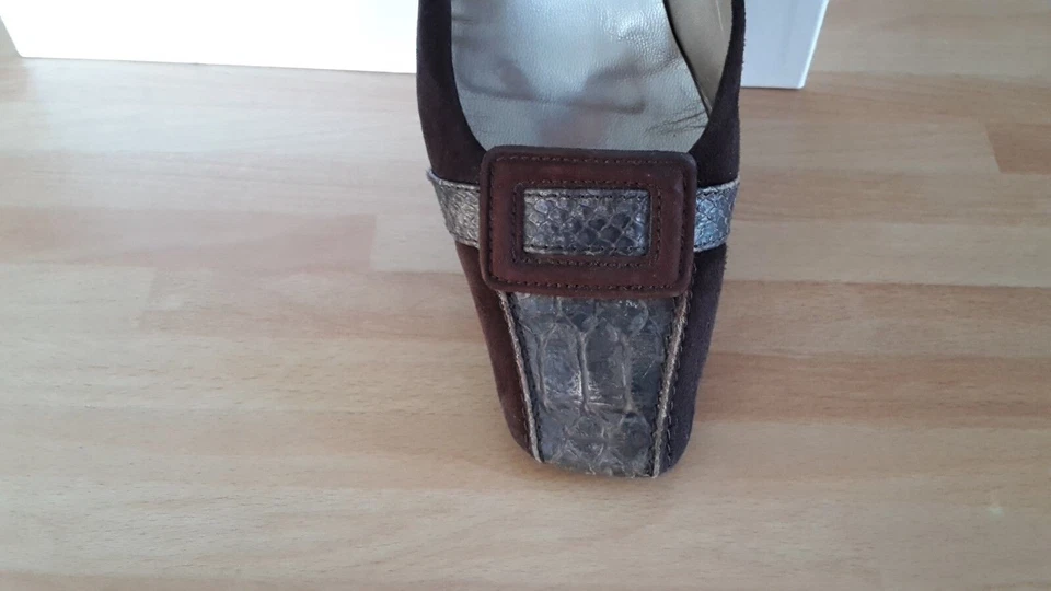 CHAUSSURES ESCARPINS PETER KAISER MARRON - POINTURE 4 1/2 - 38 - Photo 2/3