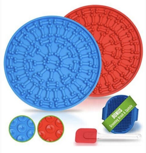 Dog Licking Mat Silicone Slow Feeders 4 PCS Feeding For Pets Cats Dogs GIFT - Picture 1 of 1