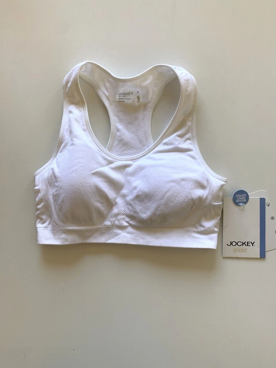 White Medium Impact Sports Bras